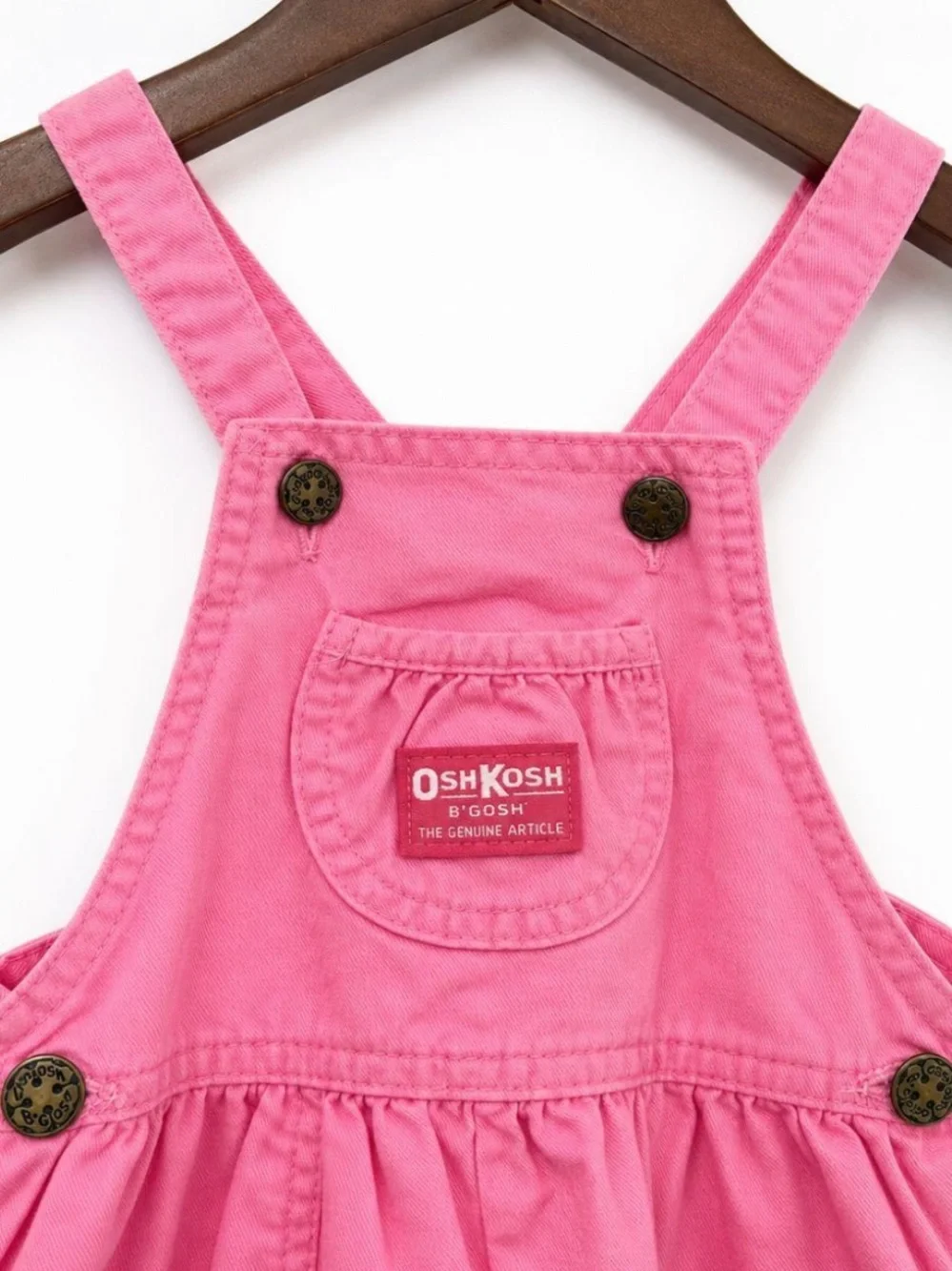 Vintage OshKosh B'gosh Overalls Vestbak Pink Kids/Girls Toddler Size 4T